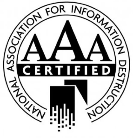 DocuVault Document Shredding is AAA NAID Certified